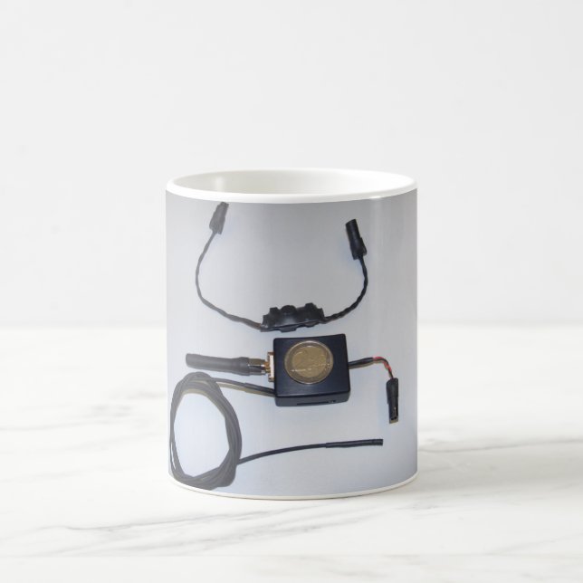 Tasse blanche classique d'espion (Centre)