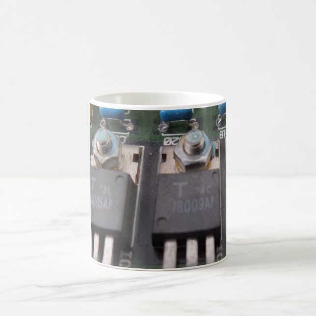 Tasse blanche classique Transistor Circuit 330 ml (Centre)