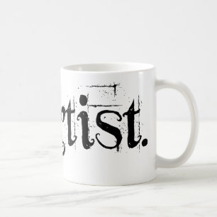 tasse blanche de "artiste" de 11 onces