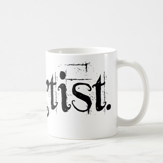 tasse blanche de "artiste" de 11 onces (Droite)