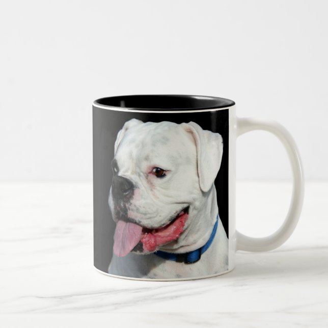 Tasse blanche de boxeur (Droit)