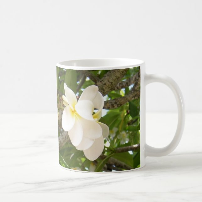 Tasse blanche de Cofee de Plumeria (Droite)