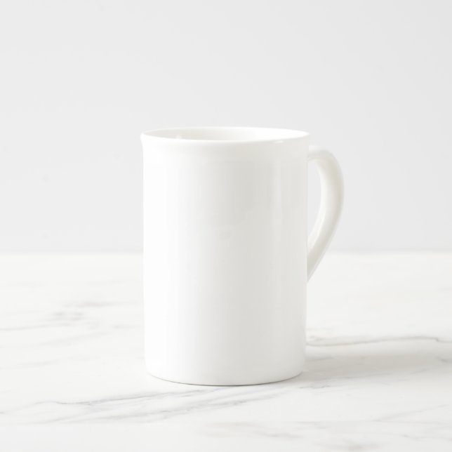 Tasse blanche de la porcelaine tendre 10oz de ~ de (Devant droit)