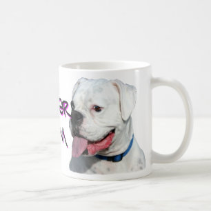 Tasse blanche de maman de boxeur