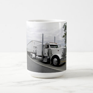 Tasse blanche de Peterbilt 379