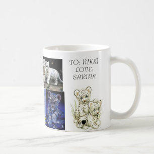 tasse blanche de tigre