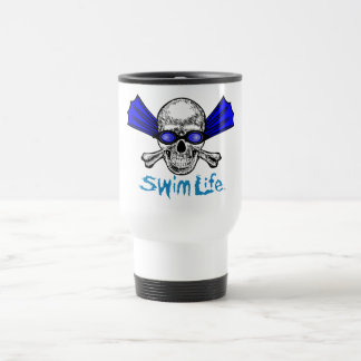 Tasse blanche de voyage de la vie de bain
