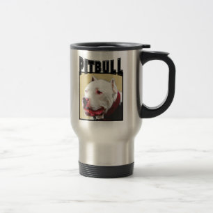 Tasse blanche de voyage de Pitbull