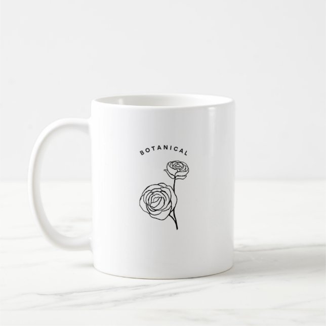 Tasse blanche design fait main | Tasse à café esth (Gauche)