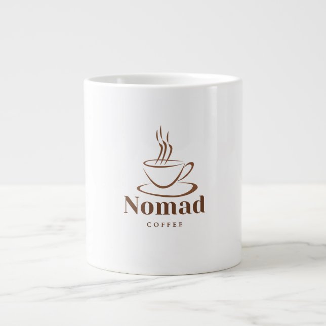 Tasse blanche design fait main | Tasse à café esth (Devant)