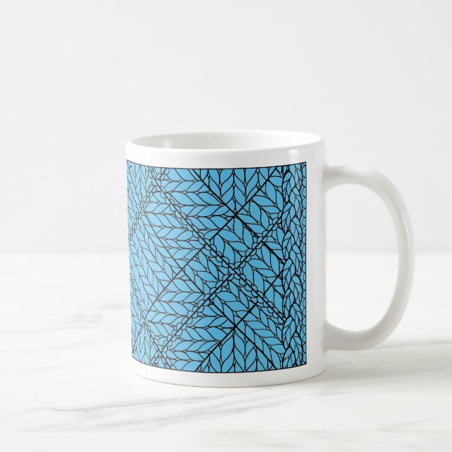 Tasse blanche en tricot ARGYLE BLEU  (Droite)