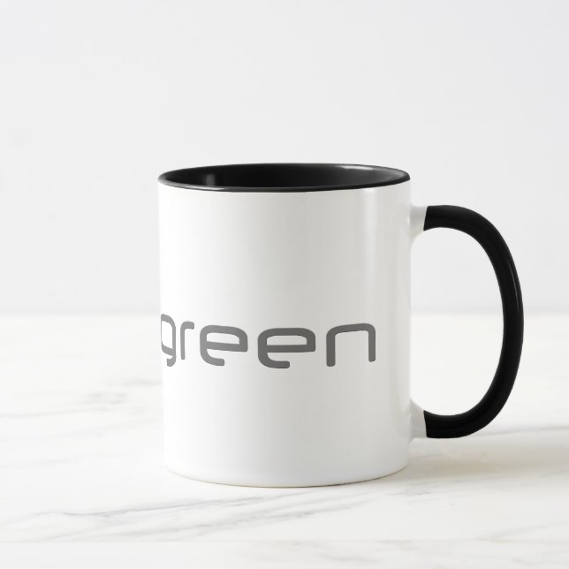 Tasse blanche et noire de Supergreen - de sonnerie (Droite)
