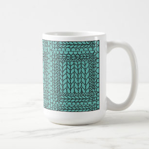 Tasse blanche haute TEAL TRICOT ENVERS