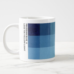 Tasse bleu de Prusse de 600 ml x jaune clair d'éta
