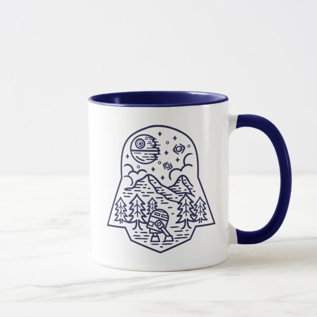 Tasse Bleu Nature Sombre (Droite)