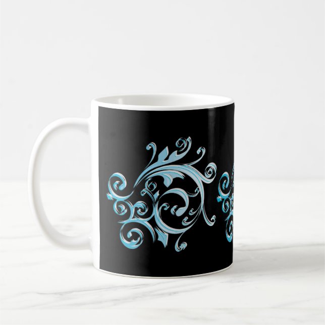 Tasse bleue d'art de remous (Gauche)