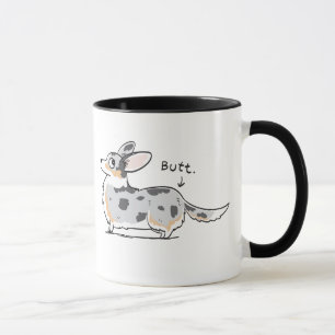 Tasse bleue de bout de corgi de cardigan de Merle