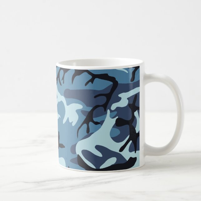 Tasse bleue de camouflage (Droite)