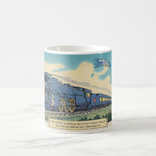 Tasse bleue de carte postale de comète