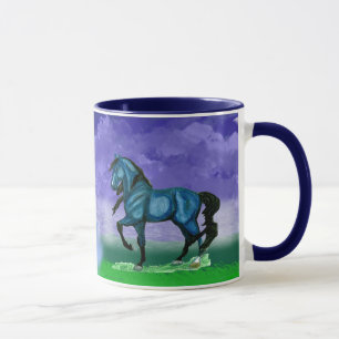 Tasse bleue de cheval de Paso Fino