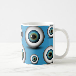 Tasse bleue de coutume de cool d'amusement d'oeil