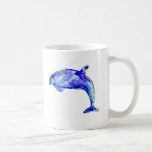 Tasse bleue de dauphin
