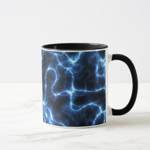 Tasse bleue de foudre