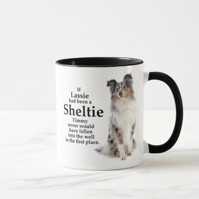 Tasse bleue de Merle Sheltie de Timmy (Droite)
