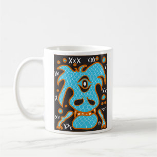 Tasse bleue de monstre de dragon