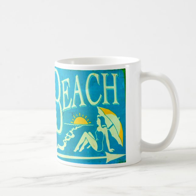 tasse bleue de plage (Droite)