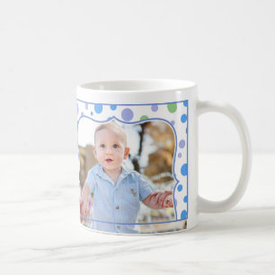 Tasse bleue de rétro photo pour des enfants