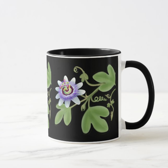 Tasse bleue de vigne de fleur de passion (Droite)