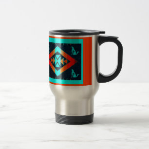 Tasse bleue de voyage de coyote