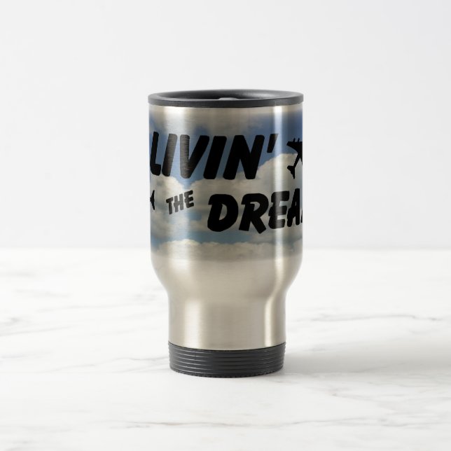 Tasse bleue de voyage de nuage (Centre)