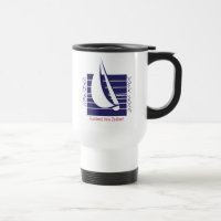 Tasse bleue de voyage de Square_UpDown Auckland de