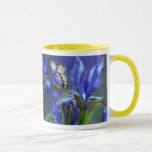 Tasse bleue d'iris de déesse
