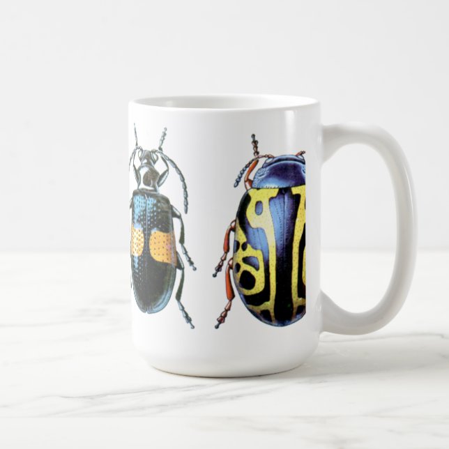 Tasse bleue et jaune de scarabée (Droite)