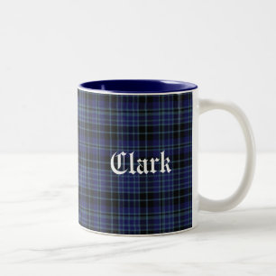 Tasse bleue et noire classique de plaid de tartan