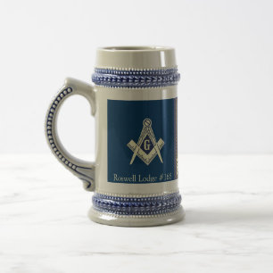 Tasse bleue maçonnique de loge
