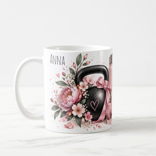 Tasse Bloom Plus Forte Chaque Jour Modifiable (Gauche)