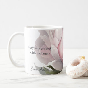 Tasse Blush bloom avec des mots chuchotés