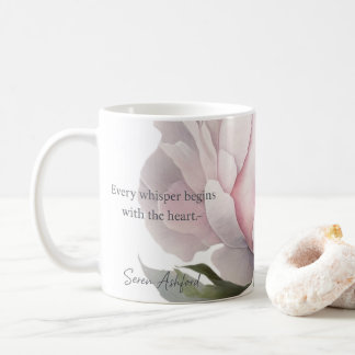 Tasse Blush bloom avec des mots chuchotés
