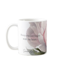 Tasse Blush bloom avec des mots chuchotés