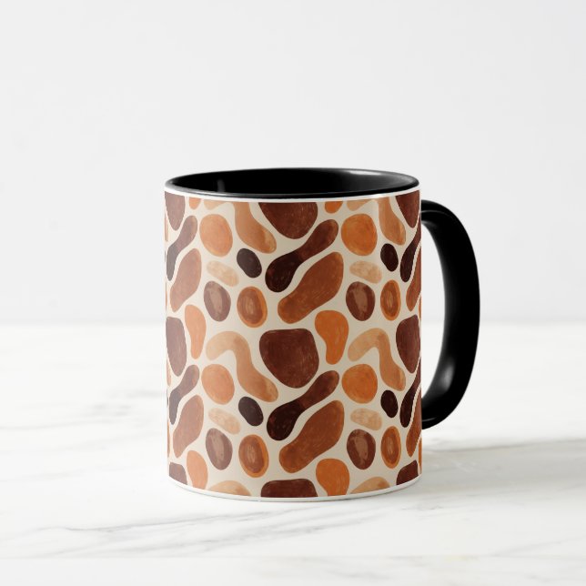Tasse Boho Nature Shapes – Palette Organique Chaud (Devant droit)