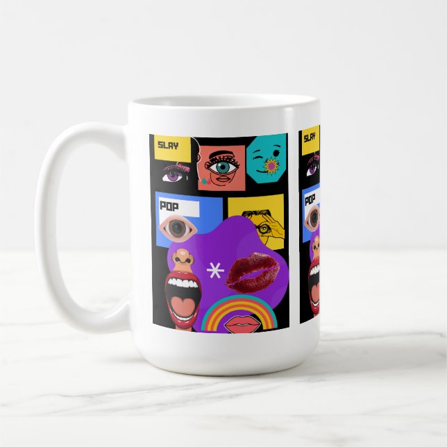 Tasse Bold Pop Art | Style de bande dessinée rétro (Gauche)