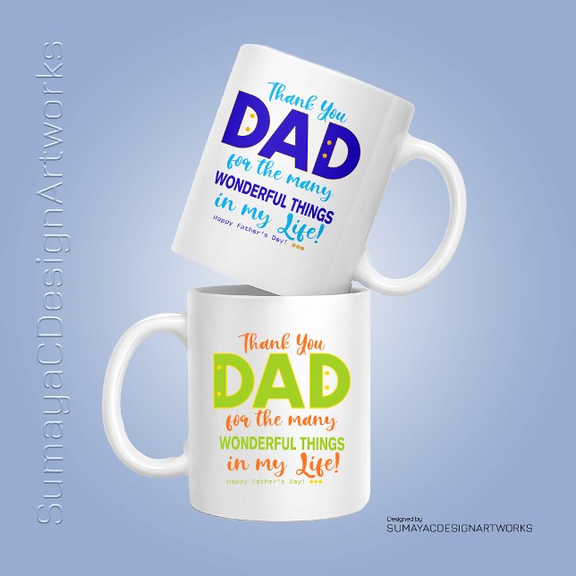 Tasse Bonne Fête des Pères Merci Papa (Créateur téléchargé)