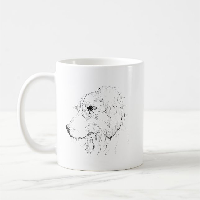 Tasse Border Collie – Mug à café avec chien en enc (Gauche)