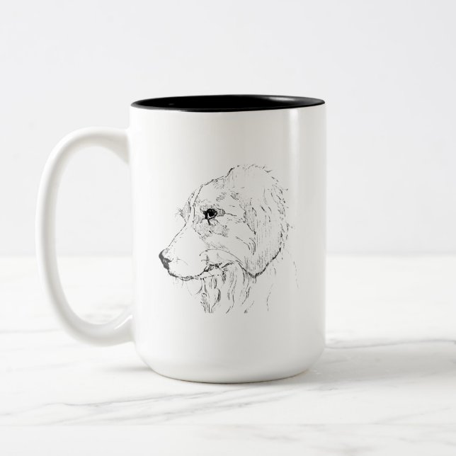 Tasse Border Collie – Mug à café avec dessin à l'e (Gauche)