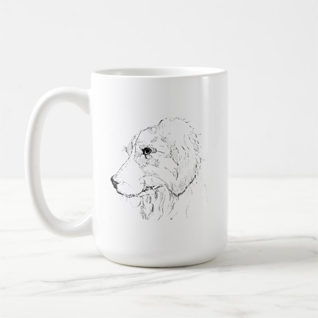 Tasse Border Collie – Mug en café avec dessin à l' (Gauche)
