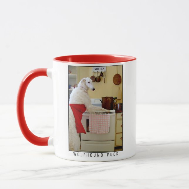 Tasse Borzoi Lévrier russe Lévrier cuisine  (Gauche)
